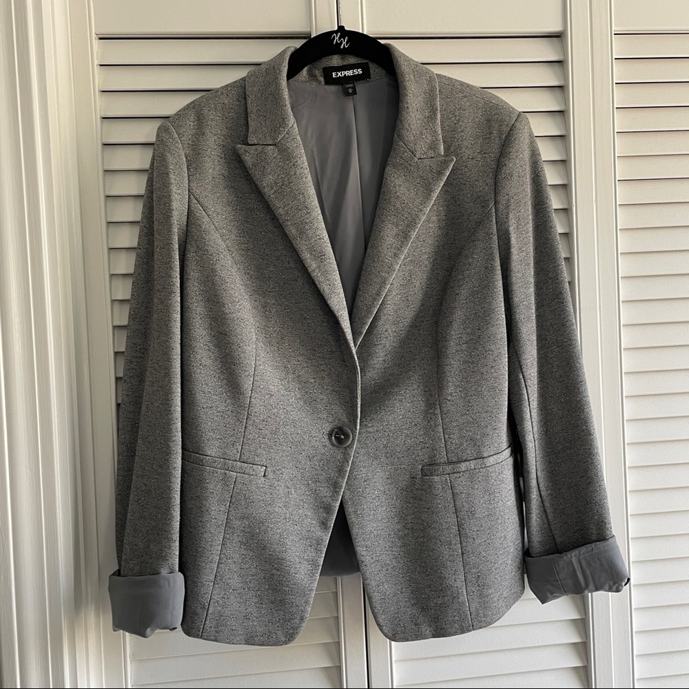 Express Gray Sweater Blazer